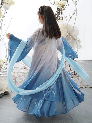 女童汉服中国风超仙夏款连衣裙女孩春秋新款裙子古风儿童古装高端