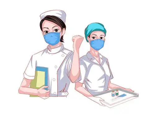 彩色手绘卡通护士医护人物白衣天使护士节元素png素材