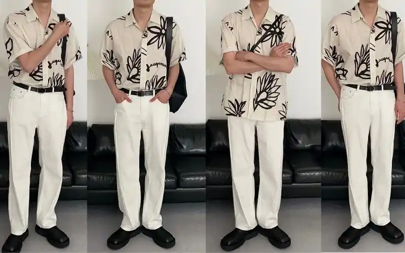 ootd180男生韩系穿搭分享夏天最爱花衬衫