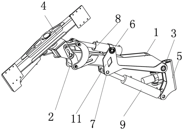 一种工程钻机主臂的与驱动缸铰接结构