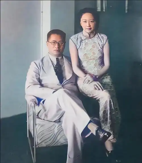 宋子文和家人的合影三个女儿气质出众难得一见