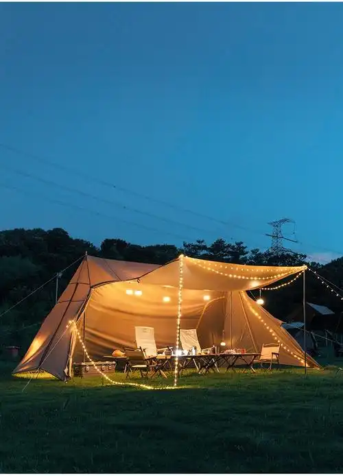 霆友 三只小驴超大a塔天幕帐篷户外帐篷大型露营野营防雨防晒遮阳棚大