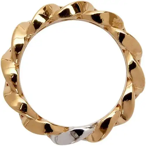 618周年庆versace戒指男士奢侈品versace金色medusachain戒指kvopgold