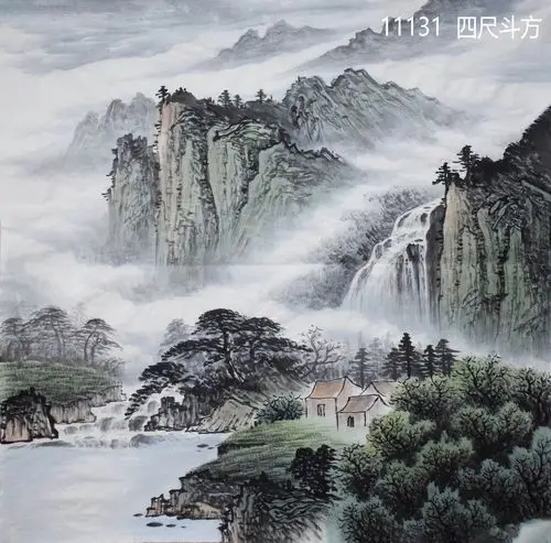 唐老师9四尺斗方山水_山水_国画_装饰作品_园圆堂