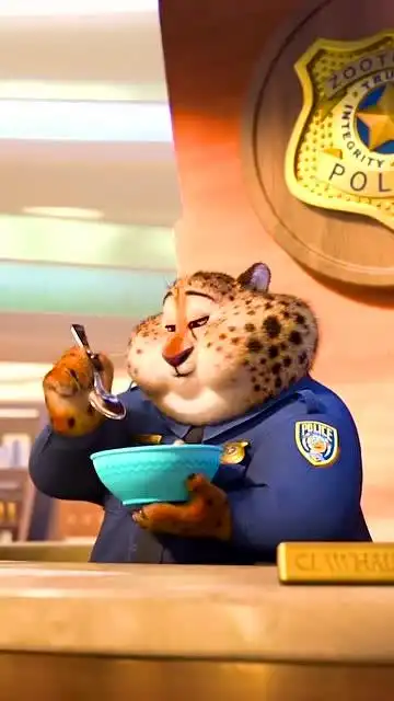 《疯狂动物城》爱吃甜甜圈的豹警官