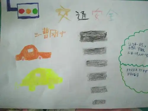北园路涑河小学三年级一班《交通安全手抄报》三组阳光少年旋风组
