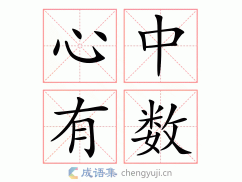 胸中有数 胸有定见 成竹在胸 指挥若定 成竹于胸 心照不宣 心里有底