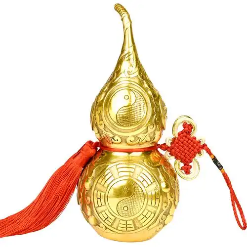 铜葫芦风水摆件纯铜挂件大小号开光家居八卦镇宅招财卧室化煞辟邪