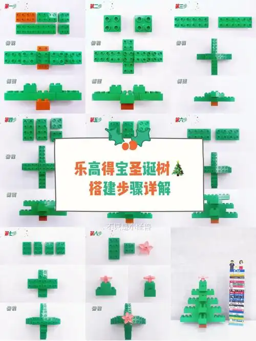 一篇看懂75乐高得宝圣诞树搭建步骤详解图