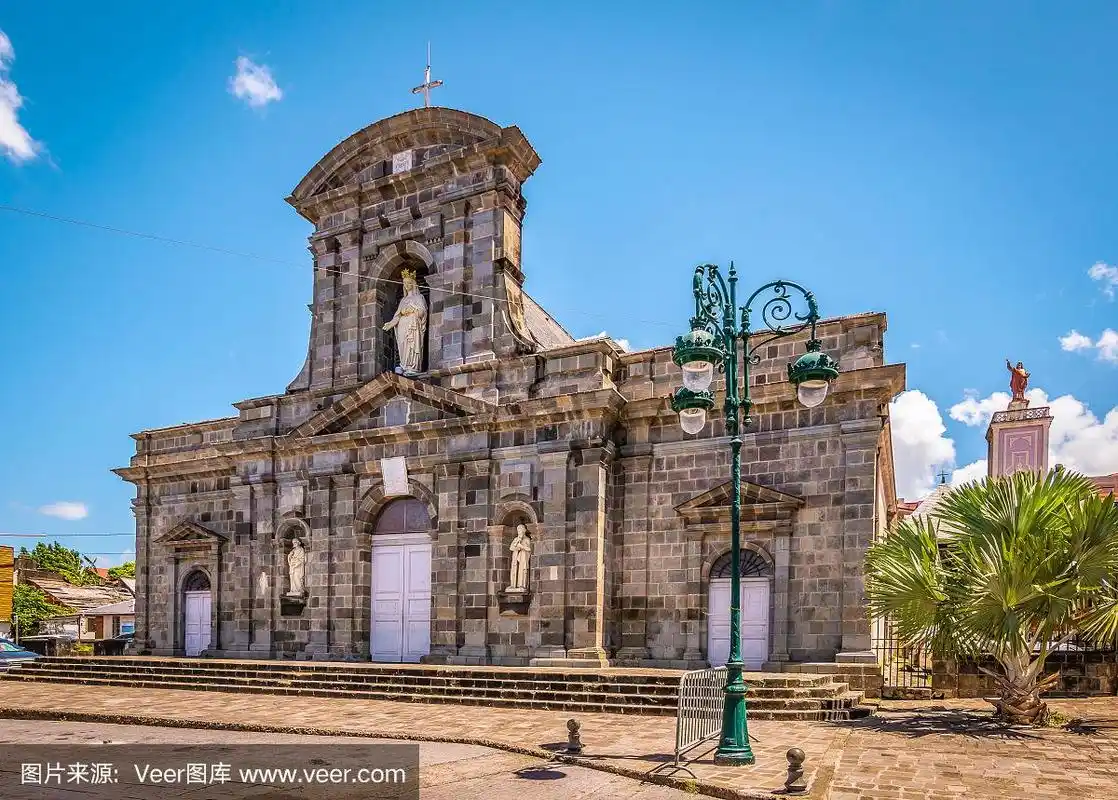 瓜德罗普岛,城镇,户外,十字形,蓝色