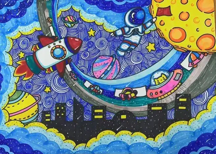 学生科幻画一等奖作品展|第十三届校园科技节系列报道②