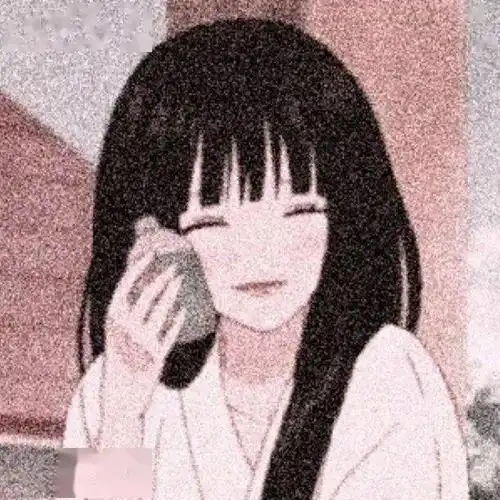 卡通头像:复古模糊动漫女生头像,可爱少女头