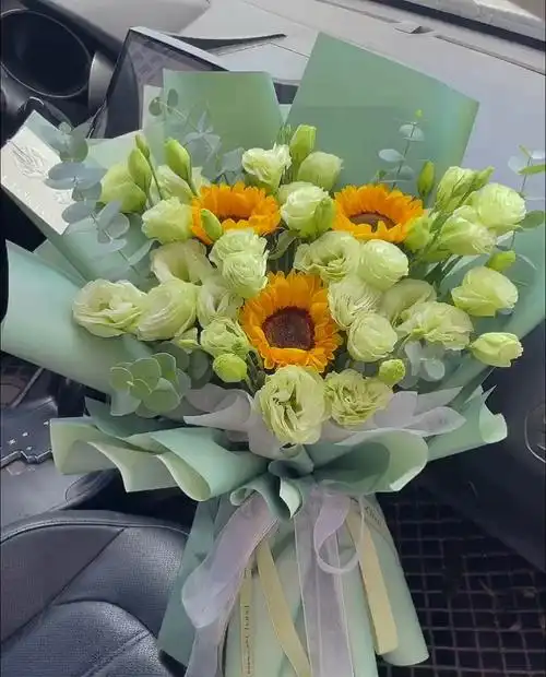 向日葵桔梗花束
