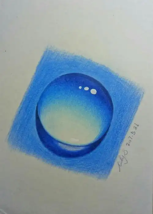 水溶彩铅(水滴步骤图)
