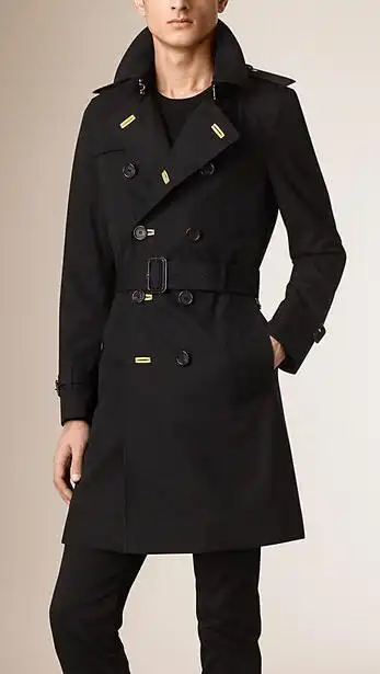 burberry博柏利男装军风钮扣嘎巴甸trench风衣40195881