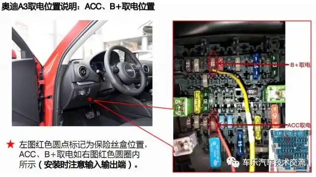 【技术贴】行车记录仪保险盒取电--奥迪a34567 q3,q5取电示意_搜狐