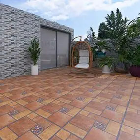 欧式户外院子地砖600x600室外露台花园防滑地砖别墅庭院防冻瓷砖