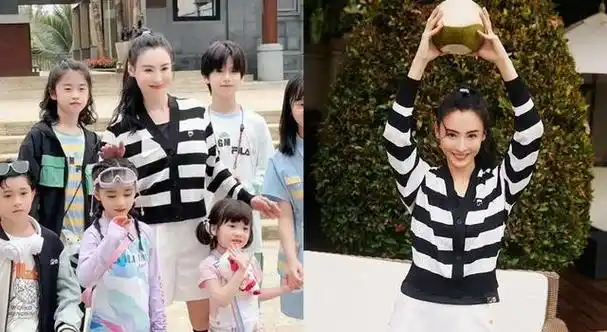 完全看不出已是三个孩子的妈