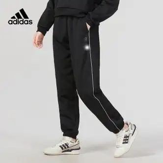 阿迪达斯女子2024春季新款户外运动健身休闲卫裤收口小脚长裤ia6811l