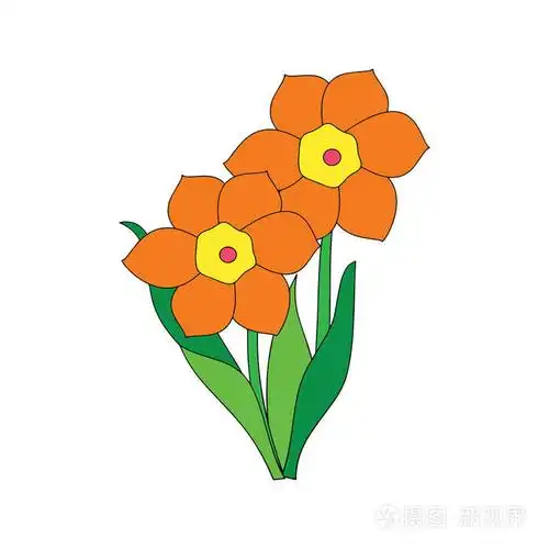 可爱的卡通花在白色背景上为孩子们打印t恤彩色书有趣和友好的性格为