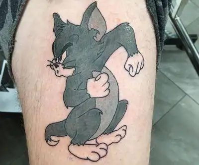 猫和老鼠汤姆纹身图案(22)