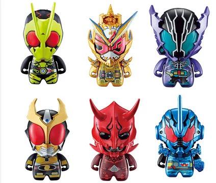 现货万代扭蛋假面骑士q版第6弹迷你摆件崇皇时王电王agito冰拳