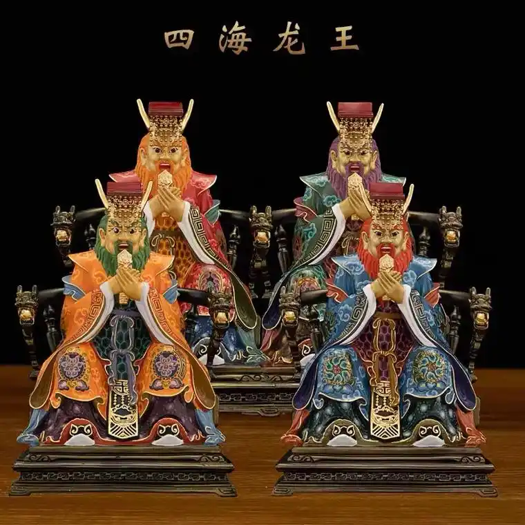 纯铜彩绘贴金四海龙王. 遇见即是佛缘,愿大家平安喜乐,四季平 - 抖音