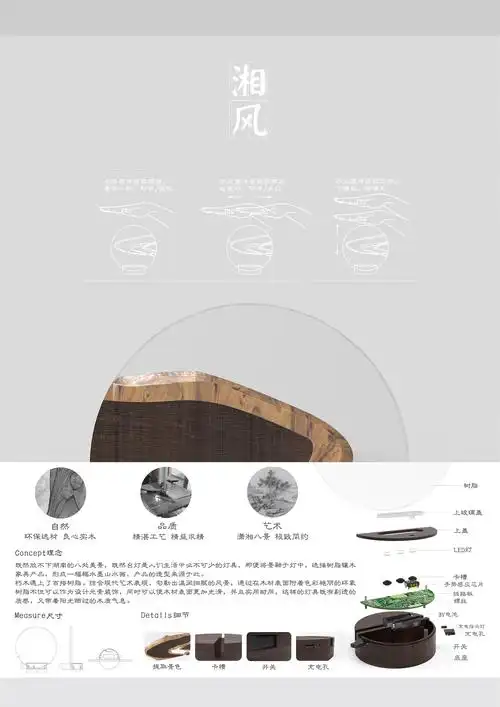 "湘风"智能灯具展板