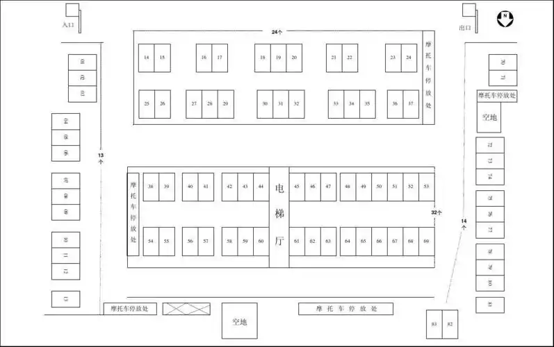 停车位示意图 第1页 (共1页,当前第1页) 你可能喜欢 地下车库设计规范