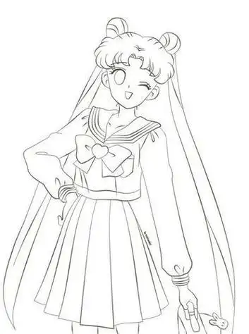 女生漂亮的人物简笔画教程画画的小女孩漫画简笔画漫画简笔画人物少女