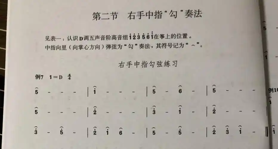 古筝的指法——勾