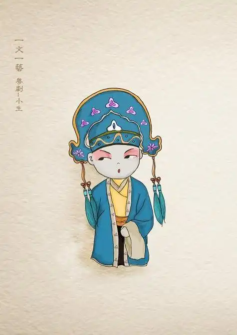 戏曲人物画儿童简笔画儿童画京剧人物小生-儿童戏曲人物简笔画步第1页