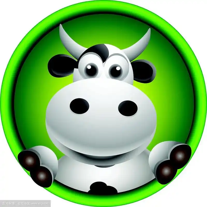 可爱牛头卡通