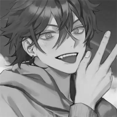痞帅黑白动漫男头像图片