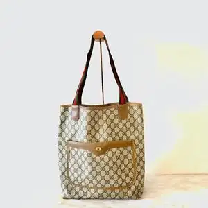 中检鉴定gucci古奇gg老花单肩包菜篮子小水桶包薇薇安托特