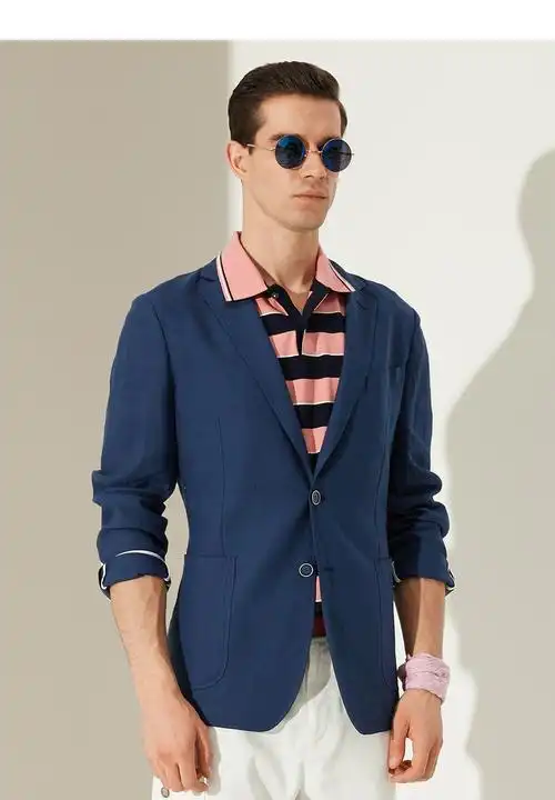 雅戈尔西服男男士西服西便服商务休闲男装深蓝17596a