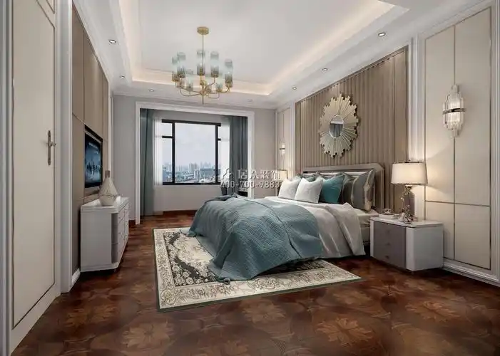 碧水天源750平方米混搭风格别墅户型卧室装修效果图