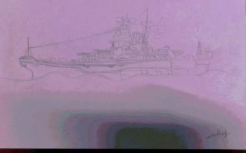 手绘—大和号战列舰battleship yamato