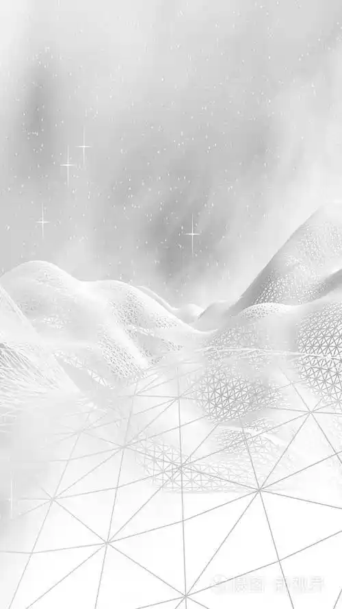 白色抽象背景高科技网络网络空间网格外层空间外太空星光质感三维插图