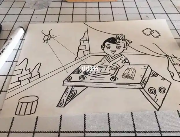 简笔画寓言故事凿壁偷光9797简笔画故事人文