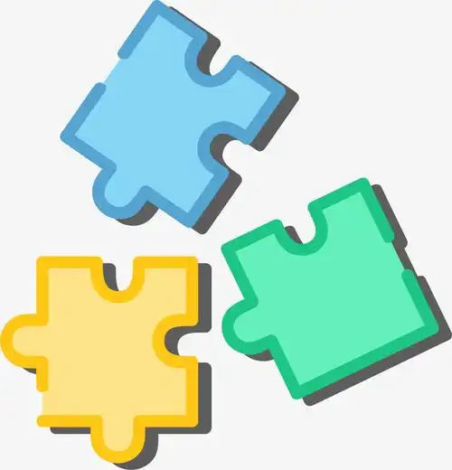 彩色扁平组合积木