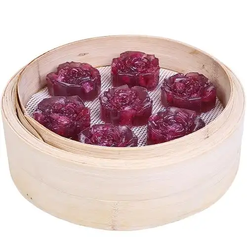 紫薯玫瑰花糕点结婚婚宴酒席点心速冻食品花式甜品传统中式糕点