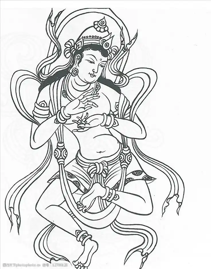 莫高窟敦煌飞天壁画图片