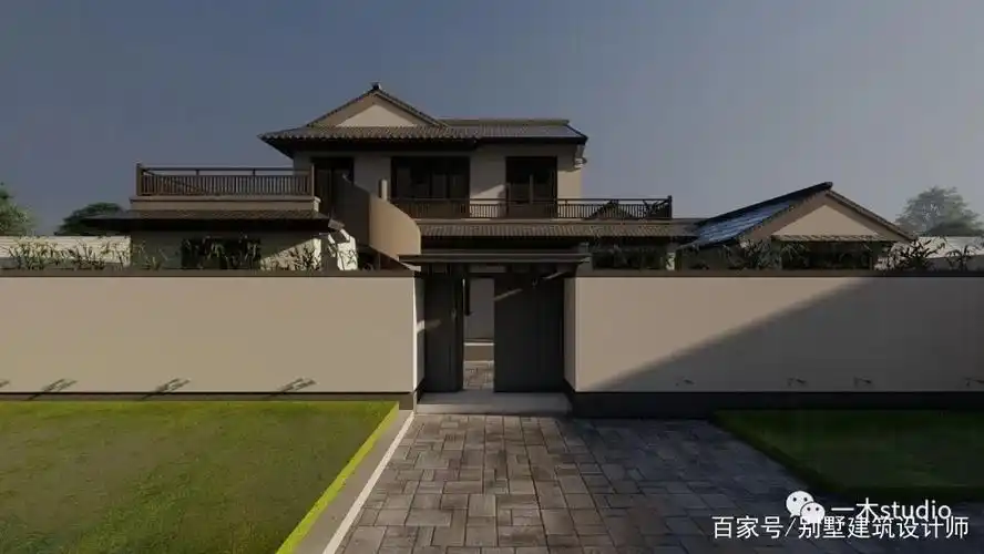 营造出不同层级的群落建筑感,更加强化新中式建筑氛围…… 围墙采用和