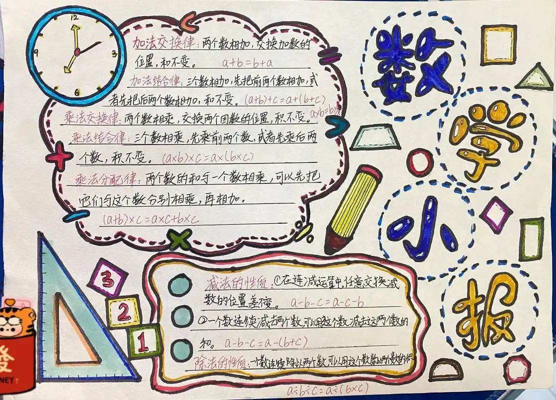 四年级下册数学小报(借鉴)