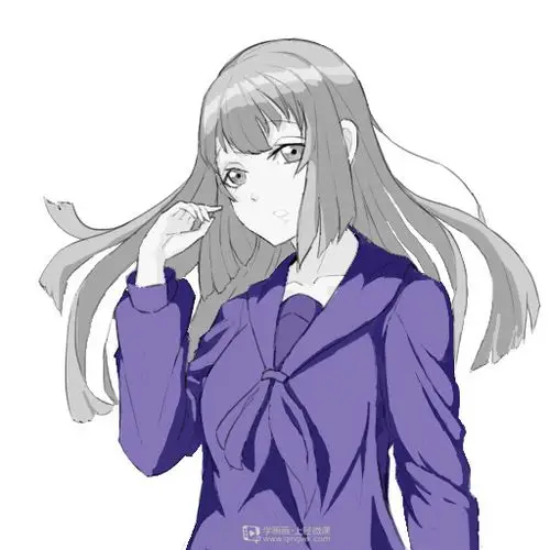 动漫插画之服装的二分光影