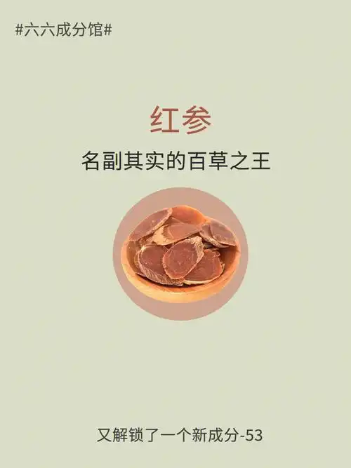 今日解锁名副其实的百草之王红参