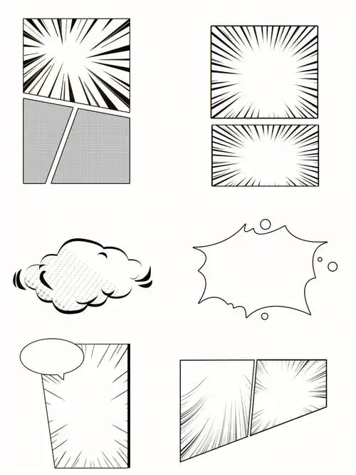 漫画边框素材百变的边框免抠素材分享