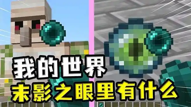 我的世界:末影之眼里有什么?mc方块内部,村民胃里全是绿宝石