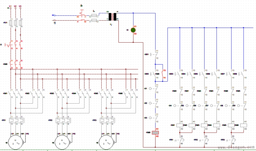 行车控制电路图原理图